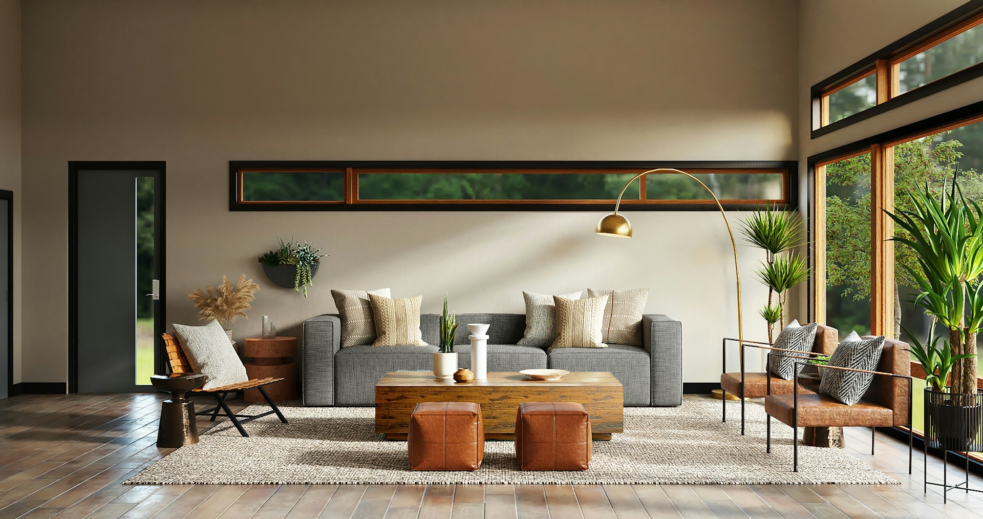 Luxurious warm Indian interior living room